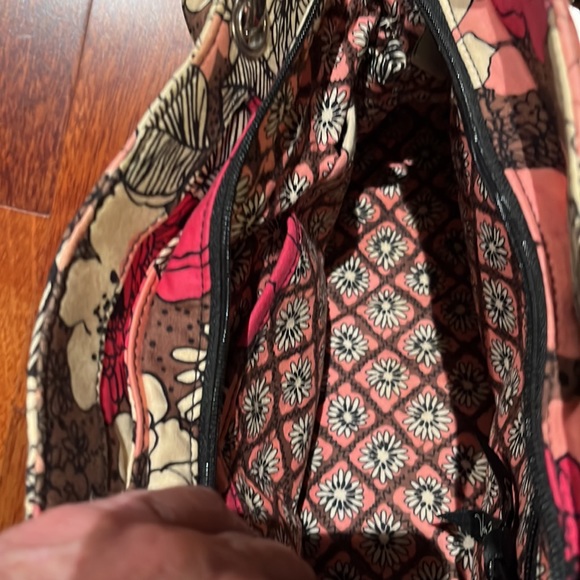 Vera Bradley Mocha Rouge convertible handbag shoulder bag Crossbody RETIRED - Picture 10 of 14